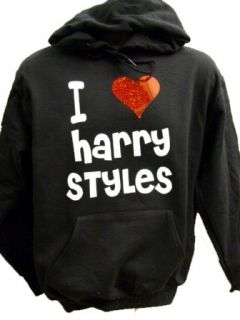 Harry Styles Black Hoodie Red Heart One Direction 14 15