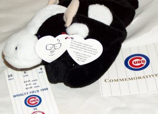 Stop Look Now Chicago Cubs Harry Caray Beanie Babies Daisy Cow Ticket