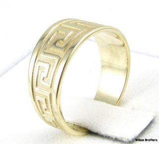 Greek Design Womens Fashion Ring   14k Solid Gold Italian Solid Back