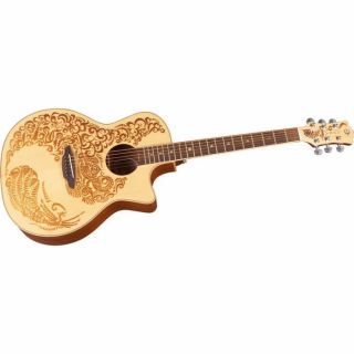 Luna Henna Paradise Spruce Top Acoustic Electric Guitar with B Band