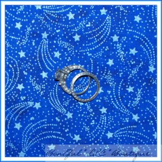 BonEful Fabric FQ Cotton Quilt Harry Potter Glitter Night Star Blue