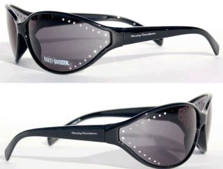 Harley Davidson Ladies Studded Bling Black Frame Sunglasses