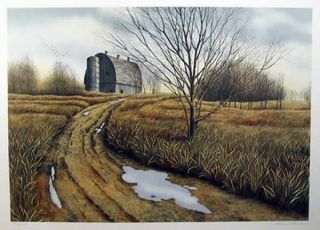 Helen Rundell s N Lithograph Landscape Auction Bid Starts $450 298 300