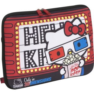 Hello Kitty 3D Glasses Popcorn Laptop MacBook Pro Notebook Case Bag
