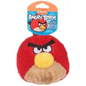 Hartz Official Angry Birds Dog Toy Plush Ball w Soundchip Red Bird