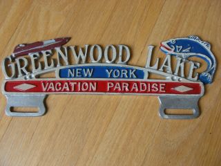 Greenwood Lake New York Aluminum License Plate Topper
