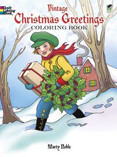 New Vintage Christmas Greetings Coloring Book
