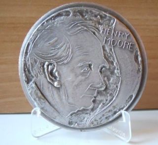 RR 25 100 Copper Art Medal Henry Moore English Sculptor