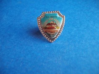 SPEARFISH S D HISTORIC FISH HATCHERY DC BOOTH VINTAGE BUTTON PIN