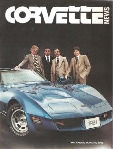 December January 1981 Corvette News Larry Shinoda Drag Racing 80