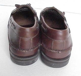 Vtg New Mens Bass Henry Brown Leather Loafers Boat Shoes Size 10M Made