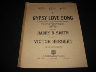  Song 1898 The Fortune Teller Victor Herbert in C C to E 4253