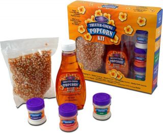  Popcorn Machine Kit w Popping Corn Butter Oil Salt Seasoning