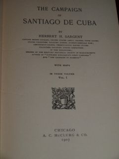 Spanish American War 1st Campaign Santiago de Cuba