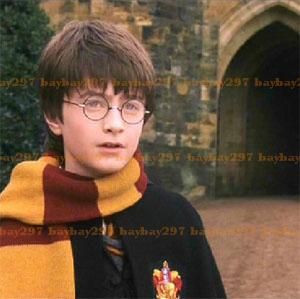 Harry Potter Gryffindor Costume Knit Scarf Gold Dark Red