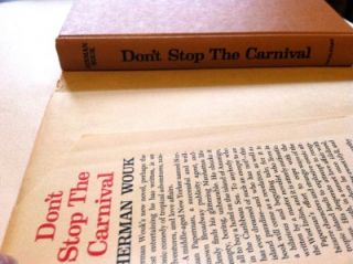 DonT Stop The Carnival Herman Wouk 1965 First Edition Doubleday HB DJ