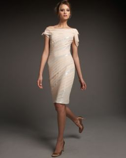 Tadashi Shoji Sequin Striped Dress   