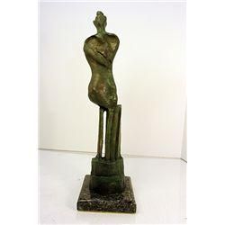 Henry Moore Standing Woman Bronze Sculpture Signed and Numbered