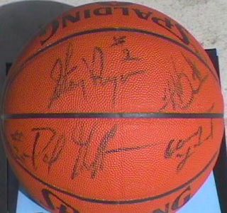 Atlanta Hawks Team Signed Basketball Dominique Wilkins Stacey Augmon 8