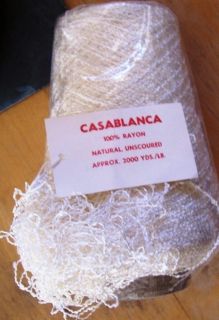 Henrys Attic Yarn Casablanca 100 Rayon 2K ypp Cone Weave Knit Lace