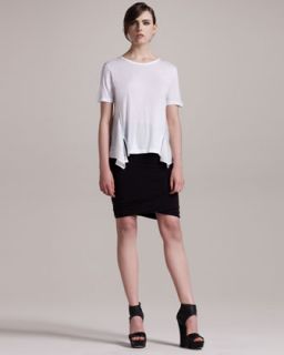 by Alexander Wang Twisted Jersey Skirt, Black   