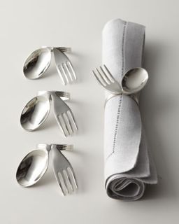 Four Spoon & Fork Napkin Rings   