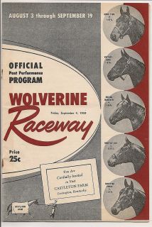  Programs 1950s Northville Wolverine Hazel Park Jackson Raceway