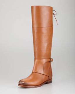 Ralph Lauren Sanita Leather Riding Boot, Camel   