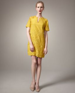 KAS New York Nora Embroidered Shift Dress   