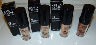 Make Up For Ever Professional HD Foundation Paris Lot Of (4)