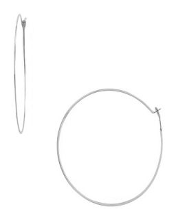 Whisper Medium Hoop Earrings, Silver Color