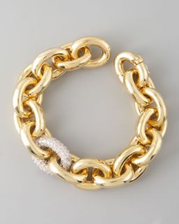 Y13W0 Eddie Borgo Pave Link Chain Bracelet