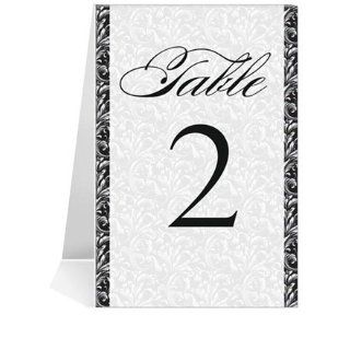 Wedding Table Number Cards   Midnight Prince #1 Thru #18