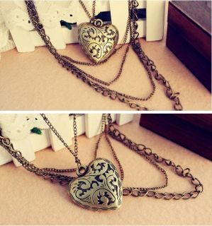   Heart shaped fashion pendant classical style multi layered necklace