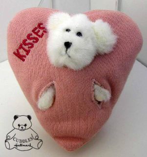 Kisses Heart Bear Boyds Plush Stuffed Animal Pink New