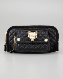 Prada Double Rose Saffiano Clutch Bag   