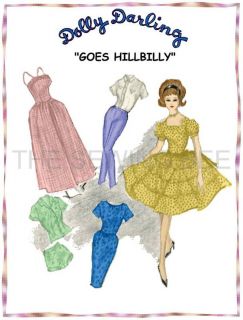 Barbie Dolly Darling Goes Hillbilly Doll Pattern Old