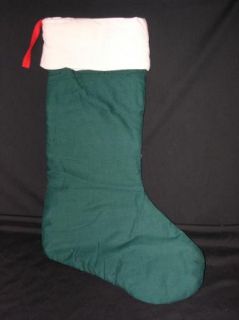 Quilted Red Green Star Christmas Stocking Complete