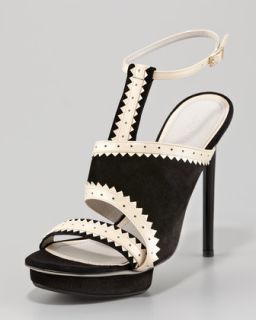 Jason Wu Asymmetric Ankle Wrap Platform Sandal   