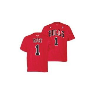Derrick Rose adidas Red Name and Number Chicago Bulls T Shirt