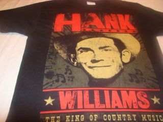 HANK WILLIAMS THE KING OF COUNTRY MUSIC T SHIRTMEDIUM EXCELLENT