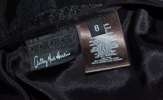 Anthony Mark Hankins Black Satin Lace Womans Sz 8 Vest