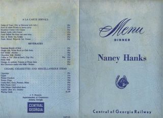 central of georgia menu nancy hanks ii 1948