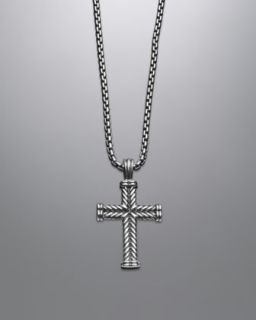 David Yurman Small Chevron Cross Necklace   