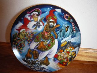 HANNA BARBERA LIMITED EDITION 1998 PLATE SCOOBYS CHRISTMAS DREAM