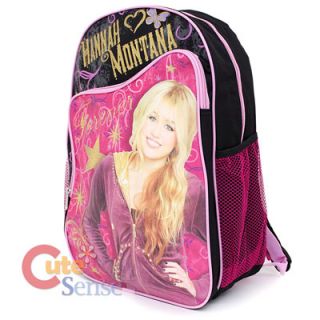 Disney Hannah Montana School Backpack Pink Black Guitar 16in Large Bag