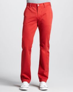 N21S7 7 For All Mankind Slimmy Twill Pants, Passion Red