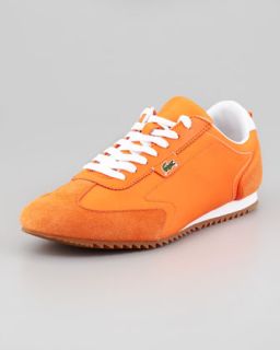 N23L6 Lacoste Wescott Low Profile Nylon Sneaker, Orange