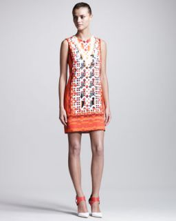 Peter Pilotto Stamped Jersey Dress, Red   