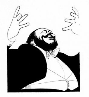  Pavarotti Signed Limited Edition Lithograph by Al Hirschfeld